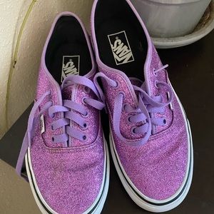 Purple glitter vans